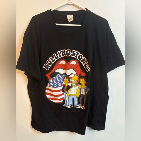 ideal Other - Rolling Stones x Simpsons Black Graphic Tee unisex 2Xlarge